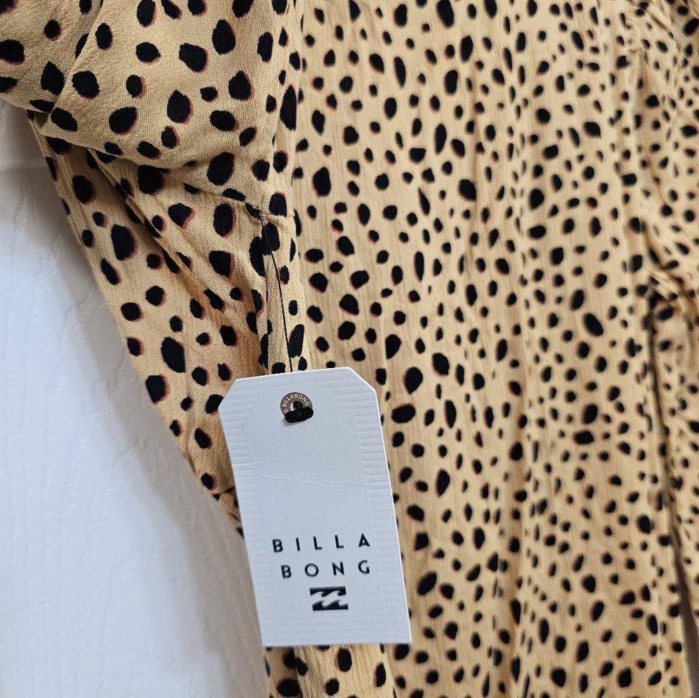 Billabong Cheetah Print Days On End Sundress Size Small - Picture 6 of 12